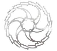 TECHAUTO Freno de Disco de Bicicleta, Acero Inoxidable, MTB, Bicicleta de Carretera, 160mm, 180mm, 203mm, Ligero, 6 Pernos, Rotor G3(2pcs 180 Silver)