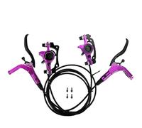 TECHAUTO Freno de Disco hidráulico para Bicicleta, rotores de 160mm, Placa de Pinza Aceite, Abrazadera Delantera y Trasera de montaña, Mango de 22,2mm, Pilar(Purple-LFRR)