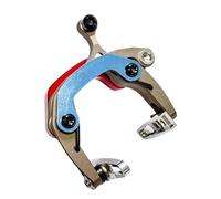 TECHAUTO Freno de Tambor para Bicicleta Freno de Bicicleta Plegable, Pinza de Freno en V Compatible con Pinza de Freno de llanta de Bicicleta Brompton Freno de Tambor de Banda Trasera(Red 1 pcs)