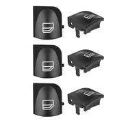 TECHAUTO Manivela Universal Manivela Aluminio Ligero 6 cubiertas para botones de interruptor de ventana delantera izquierda y derecha para Mercedes Benz W203, W208, C, Clk Class.