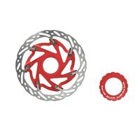 TECHAUTO Rotor de Freno de Disco de Bicicleta 140mm 160mm rotores flotantes de Bicicleta Disco de enfriamiento rápido disipación de Calor MTB(Center Lock 140-Red)