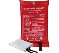 TechBest Manta ignífuga de Fibra de Emergencia - Manta ignífuga de Fibra de Vidrio de Seguridad, diseñada Especialmente para la Supervivencia en Lugares como la Cocina y el Garaje (1m x 1m - 1 Pieza)