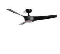 TECHBREY LEDKIA LIGHTING - Ventilador de Techo Silencioso Egina | Motor DC Eficiente | Luz LED CCT Ajustable | 6 Velocidades | Función Verano/Invierno | Control Remoto, Negro, ABS