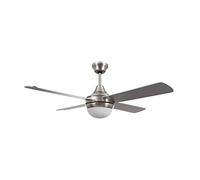 TECHBREY Ventilador de Techo con Luz y Mando a Distancia Navy Niquel 110cm Motor AC, Color Aspas Reversibles efecto Madera y Níquel