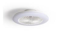 TECHBREY - Ventilador de Techo LED SMART WIFI | 2 Luces RGB+W | 6 Velocidades | Silencioso | Modo Verano-Invierno | Control por App y Alexa | Ø 50cm, Blanco, Acrilonitrilo butadieno estireno