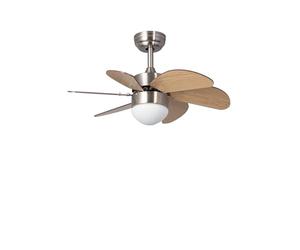 TECHBREY Ventilador de Techo Orion con Plafón LED y Mando a Distancia, 6 Velocidades, Temporizador, Silencioso, Color Madera 81cm Motor DC 6 Aspas Sistema Reverse Air Dual, Modos Verano e Invierno