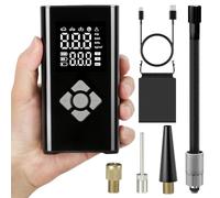 TECHCYC Inflador Eléctrico Bomba Bicicleta 150PSI, Mini Compresor con Parada Automática y Luz LED, 7.4V 4000mAh Portátil para Coche, Moto, E-Bike y Balones, Carga USB-C