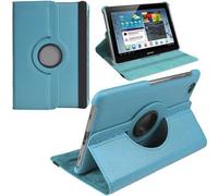 TechDealsUK Funda Plegable de Cuero con función Atril y rotación de 360 Grados para Samsung Galaxy Tab 2 10.1 P5100 P5110 (Azul Claro)