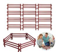 TECHEEL 40 piezas de Plástico Valla de Granja,Accesorios de Valla de Caballos,Juguetes de Plástico,Mini Valla de Corral de Caballo,Mini Caballo Corral Valla Niños Regalo Educativo Oscuro