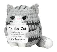 TECHEEL Gato de punto Regalos positivos Gato Positivo Gatos Gatos Gatos Pocket Hug Amuleto de la Suerte Gatos Positivo Patata Mutmacher Regalos para Amigos Colegas Familia