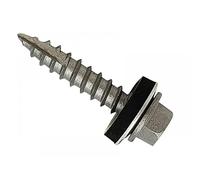 TechFast - Tornillos para techos de chapa a madera | 6,3 x 25 mm | Elementech | Box 100