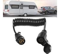 Techfection Remolque Cable de Extensión 2,5m Cable de Conexión Extensión en Espiral 7-13 Pines Enchufe Remolque Cable Remolque Espiral Cable para Caravanas Camión Barco RV Conector Remolque