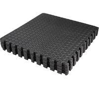 TechFit Alfombra de Gimnasio Puzzle de Espuma EVA, Juego de 12 Piezas 31,5 x 31,5 x 1 cm, Incluye 18 Bordes, Suelo de Goma Antideslizante para Tatami Gimnasio y Fitness