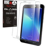 TECHGEAR [2 Piezas Vidrio Compatible con Samsung Galaxy Tab Active 2 8.0 (SM-T390/SM-T395)- Protector de Pantalla Vidro Templado [Dureza 9H] [Alta Definición][Resistente a los arañazos] [Sin Burbuja]