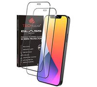 TECHGEAR [2 Piezas] Vidrio Templado Compatible con iPhone 12 Pro Max 6,7" - [Adherencia Completa] Protector de Pantall Vidrio [Dureza 9H] [Resistente] [Sin Burbuja] [Cobertura Completa]