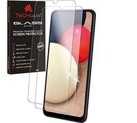 TECHGEAR [2 Piezas] Vidrio Templado Compatible con Samsung Galaxy A02s, Protector de Pantalla Vidrio HD [Dureza 9H] [Resistente a los arañazos] [Sin Burbuja]