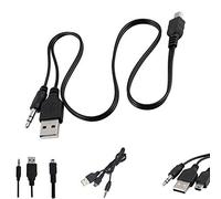 TECHGEAR® 2in1 Cable - Mini USB to USB & 3.5mm Aux Standard Audio Jack Connection Cable - Compatible with Many Speakers, Mp3 Players, Mp4 Players etc, [Importado de Reino Unido]