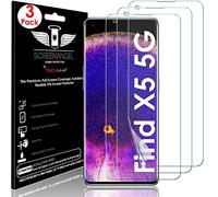 TECHGEAR [3 Piezas Protector de Pantalla Compatible con OPPO Find X5 [Screen Angel] Alta Definición Pantalla con Cobertura Completa [Sin Burbuja]