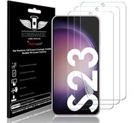 TECHGEAR [3 Piezas Protector de Pantalla Compatible con Samsung Galaxy S23 [Screen Angel] Alta Definición TPU Protector de Pantalla con Cobertura de Pantalla Completa inclusiva Pantalla Curva
