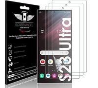 TECHGEAR [3 Piezas Protector de Pantalla Compatible con Samsung Galaxy S23 Ultra [Screen Angel] Alta Definición TPU Protector de Pantalla con Cobertura de Pantalla Completa inclusiva Pantalla Curva