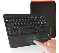 Techgear Active Strike Pro Teclado AZERTY Bluetooth inalámbrico con Panel táctil Integrado Compatible con Samsung Tab S7, Tab S6 Lite 10.4, Tab S2 Tab S3 9.7 Tab S4 Tab S5e Tab S6 10.5 (con Funda de