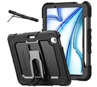 TECHGEAR ArmourSHIELD - Funda para Apple iPad Air de 11 pulgadas (M2) 2024, 6ª generación, resistente a los golpes, resistente a los golpes, con soporte plegable y protector de pantalla, funda de