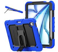 TECHGEAR ArmourSHIELD - Funda para Apple iPad Air de 11 pulgadas (M3 2025 / M2 2024), cuerpo completo, resistente, a prueba de golpes, con soporte plegable y protector de pantalla, color azul