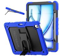 TECHGEAR ArmourSHIELD - Funda para Apple iPad Air de 13 pulgadas M3/M2 (2025/2024), cuerpo completo, resistente, a prueba de golpes, con soporte plegable y protector de pantalla, color azul
