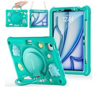 TECHGEAR BubblyToons - Funda infantil para Apple iPad Air de 11 pulgadas 2024 (M2), Air de 11.9 pulgadas, 4ª y 5ª, iPad Pro de 11 pulgadas (2018-2022), funda resistente y resistente con soporte y