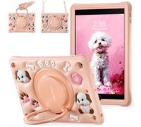 TECHGEAR BubblyToons - Funda infantil para Apple iPad de 10.2 pulgadas - 2021/2020/2019 [9ª/8ª/7ª generación] Funda suave y resistente apta para niños con soporte giratorio y soporte de mano con