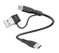 TECHGEAR Cable cargador 2 en 1 de 100 W USB A/C a USB C de silicona suave, carga rápida, 5 A, sin enredos, compatible con MacBook Pro/Air, iPad Air/Pro 2024, iPhone 16, Galaxy S25 Ultra, PS5, Switch