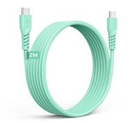 TECHGEAR Cable cargador largo USB C a USB C Cable C a C trenzado resistente de 60 W Carga rápida Cable de datos tipo C Compatible con iPhone 15, iPad Pro 2022, MacBook Pro, Samsung S24/S23/S22/A14/A54