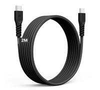 TECHGEAR Cable cargador largo USB C a USB C Cable trenzado C a C FUERTE de 60 W Carga rápida Cable de datos tipo C Compatible con iPhone 15, iPad Pro 2022, MacBook Pro, Samsung S24/S23/S22/A14/A54, Ho