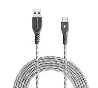 Techgear - Cable cargador USB C (2 m) para dispositivos USB tipo C Samsung Tab A8 10.5, Tab A7 Lite 2021, Tab A7 10.4, Tab S7 FE/Plus, Tab S8, Tab S6 Lite, Tablet Lenovo Tab P11 Plus, M10/Plus [plata]