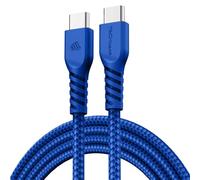 TECHGEAR Cable cargador USB C a USB C Cable trenzado C a C FUERTE de 60 W Carga rápida Cable de datos tipo C Compatible con iPhone 15, iPad Pro 2022, iPad 10th 2022, MacBook Pro, Samsung S24/S23/S21/A
