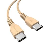 TECHGEAR Cable cargador USB C a USB C Cable trenzado fuerte C a C de 60 W Cable de datos tipo C de carga rápida Compatible con iPhone 15, iPad Pro 2022, MacBook Pro, Samsung S24/S23/S22/S21/A54/A14/A0