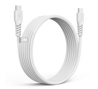 TECHGEAR Cable de carga largo USB C a USB C Cable trenzado C a C FUERTE de 60 W Carga rápida Cable de datos tipo C Compatible con iPhone 15, iPad Pro 2022, iPad Air 4/5, Samsung S24/S23/S21/A54/A14, H