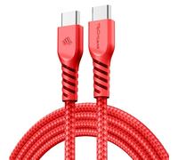 TECHGEAR Cable de carga USB C a USB C de 60 W, cable trenzado C a C, cable de datos tipo C de carga rápida compatible con iPhone 15, iPad Pro 2022, iPad 10th 2022, MacBook Pro, Sa
