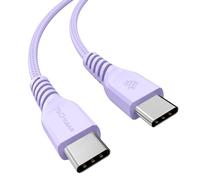 TECHGEAR Cable de Carga USB C a USB C de 60 W, Cable Trenzado C a C, Cable de Datos Tipo C de Carga rápida Compatible con iPhone 15, iPad Pro 2022, MacBook Pro, Samsung S24/S23/S2