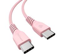TECHGEAR Cable de Carga USB C a USB C de 60 W, Cable Trenzado C a C, Cable de Datos Tipo C de Carga rápida Compatible con iPhone 15, iPad Pro 2022, MacBook Pro, Samsung S24/S23/S2