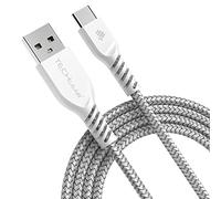 TECHGEAR - Cable Trenzado USB-C para iPad Pro11 2018, Color Blanco Blanco Blanco 2m / 6.5ft