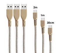 TECHGEAR Cable USB C (30cm/1m/2m) USB Tipo C Fuerte Cable de Cargador y Sincronización Compatible con Samsung Tab S6 Lite, Tab A8 2022, Tab A7, Tab A 10.1", Tab A 10.5", Tab S7 S7 Plus S6 S5e S4 S3