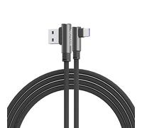 Techgear - Cable USB C (90 grados), color negro