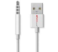 TECHGEAR Cable USB de alta calidad para iPod SHUFFLE y SHUFFLE CLIP 3G y 4G - iPod shuffle Cable USB cargador y sincronización compatible con Macs y PC