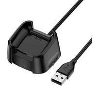 TECHGEAR Cargador Compatible con Fitbit Versa 2 / Versa 2 SE Portatil Carga Base del Soporte del Muelle Compatible con Versa 2 / Versa SE Smartwatch de Salud y Forma física (Negro)