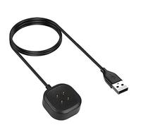 TECHGEAR Cargador Compatible con Fitbit Versa 3 / Fitbit Sense Portatil Carga Base del Soporte del Muelle Cable Compatible con Fitbit Versa 3 / Fitbit Sense Smartwatch de Salud y Forma física (Negro)