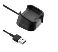 TECHGEAR Cargador Compatible con Fitbit Versa/Versa Lite Portatil Carga Base del Soporte del Muelle Compatible con Versa/Versa Lite Smartwatch de Salud y Forma física (Negro)