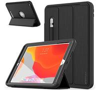 TECHGEAR D-Fence Funda Compatible con iPad 10.2 [9a / 8a / 7a generación] 2021/2020/2019, Funda Protectora Delgada Resistente al Impacto iPad 9/8/7, Niños Escuelas Constructores Trabajadores (Negro)