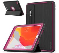 TECHGEAR D-Fence Funda Compatible con iPad 10.2 [9a/8a/7a generación] 2021/2020/2019, Funda Protectora Delgada Resistente al Impacto iPad 9/8/7 - Niños Escuelas Constructores Trabajadores (Violett)