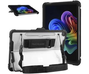 TECHGEAR DuraTUFF - Funda para Microsoft Surface Pro 12 (2025, 12 pulgadas), resistente y a prueba de golpes, compatible con teclado distintivo, soporte, correa de mano y hombro, acceso al bolígrafo